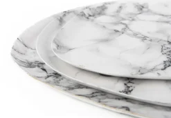Plateau effet marbre blanc Marble (25 cm)