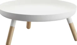 Plateau rond en métal avec pieds Tower (Blanc)