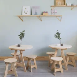 Plateau rond en pin 75 cm (Épaisseur 3 cm)