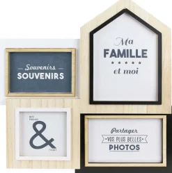 Pêle-mêle déco scandinave 4 photos (Noir et blanc)