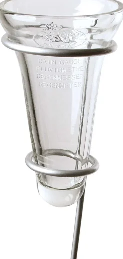 Pluviomètre gradué en verre et zinc