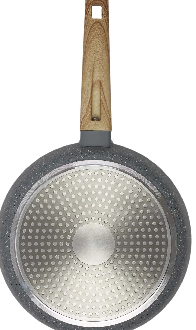 Poele en aluminium forgé manche effet bois (20 cm)