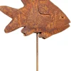 Poisson en fer forgé rouillé sur pic Ben