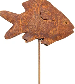 Poisson en fer forgé rouillé sur pic Ben