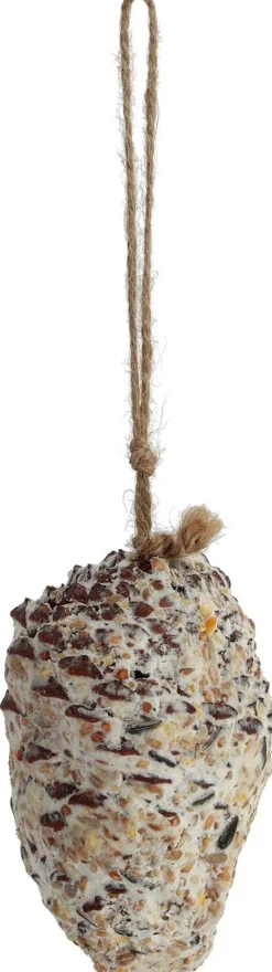 Pomme de pin fourrée de graines et graisse pour oiseaux (Unitaire)