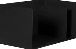Porte-bûches compact en acier noir 70 cm Bytom