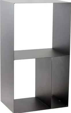 Porte-bûches design 3 cases en acier Lublin