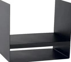 Porte-bûches en acier noir 45 cm Kielce