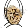 Porte-bûches poisson design en acier 90 cm