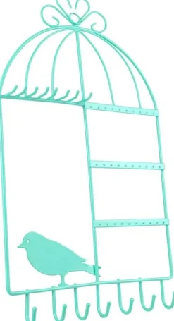 Porte bijoux cage à oiseaux Home sweet home (Vert)