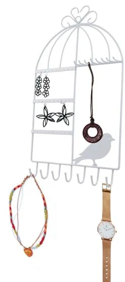 Porte bijoux cage à oiseaux Home sweet home (Vert)