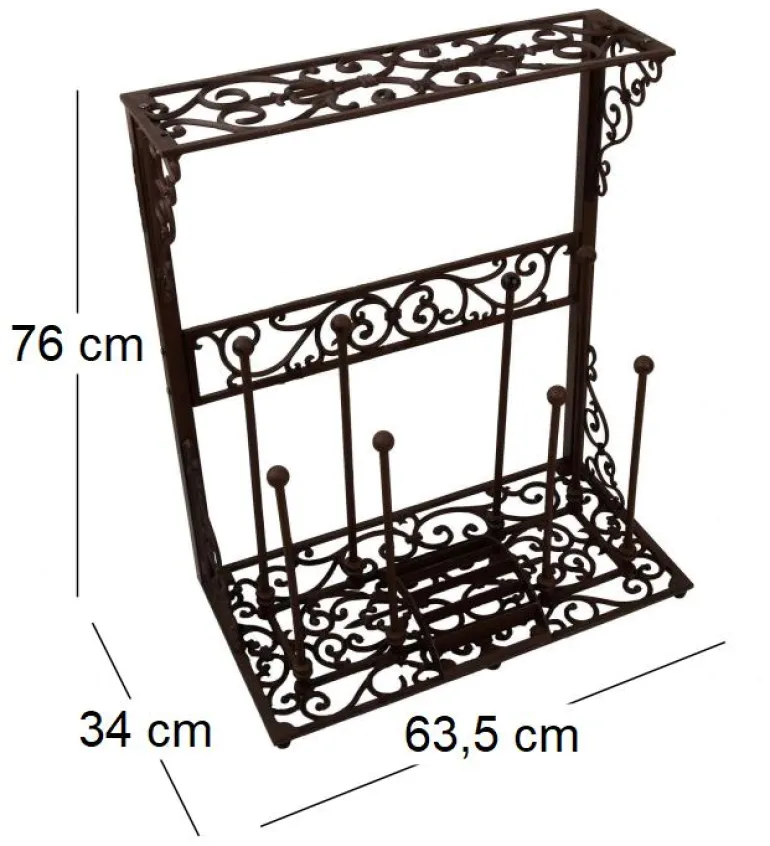 Porte bottes de jardin en fonte (4 paires)
