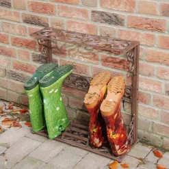 Porte bottes de jardin en fonte (2 paires)