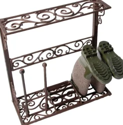 Porte bottes de jardin en fonte (2 paires)