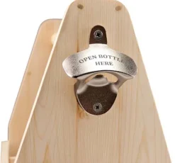 Porte-bouteilles en bois avec décapsuleur