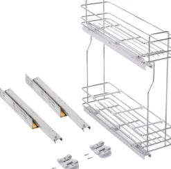Porte-bouteilles latéral extractible avec fermeture amortie TitaneMax