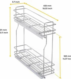 Porte-bouteilles latéral extractible avec fermeture amortie TitaneMax