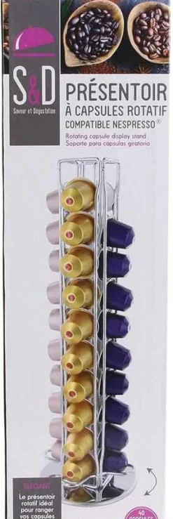 Porte capsules rotatif 40 capsules