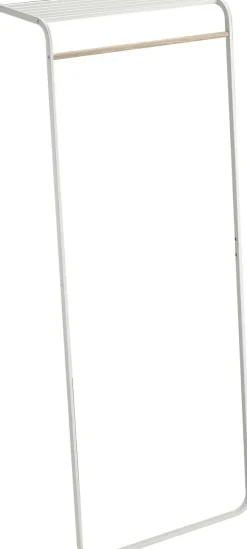 Porte-manteau tour inclinée avec étagère (Blanc)