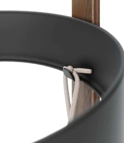 Porte parapluies bois et métal Hub (Noir/Noyer)