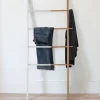 Porte serviette échelle extensible (Blanc/Naturel)