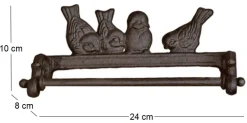 Porte torchon en fonte oiseaux