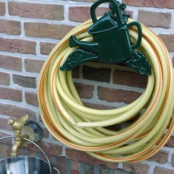 Porte tuyau d'arrosage arrosoir vert