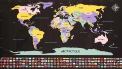 Poster à gratter Carte du monde