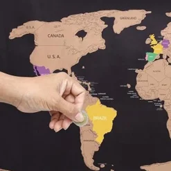 Poster à gratter Carte du monde