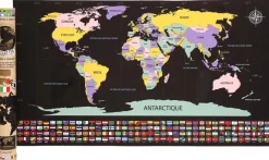 Poster à gratter Carte du monde