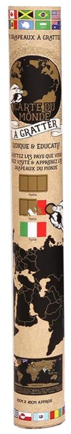 Poster à gratter Carte du monde