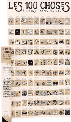 Poster à gratter (Les 100 choses à faire dans sa vie)