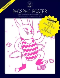 Poster phosphorescent 30 x 40 cm (Bunny)