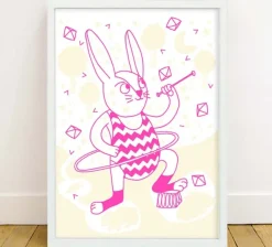 Poster phosphorescent 30 x 40 cm (Bunny)