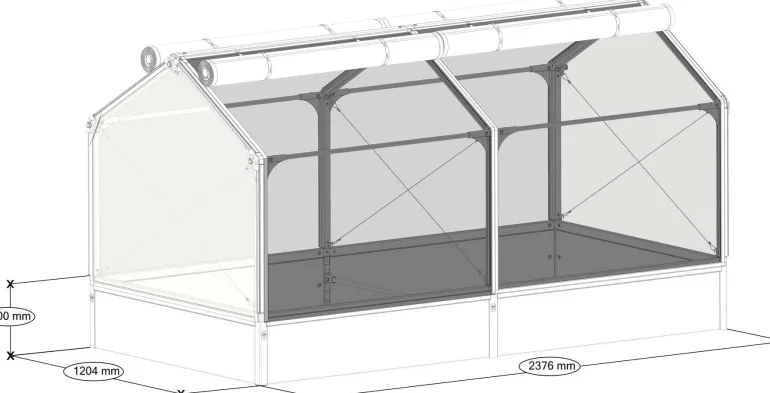 Potager premium avec serre et protection Veg