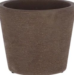 Pot de fleur en terre cuite non verni marron (15 cm)