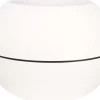 Pot en plastique boule effet granit 40 cm (Blanc)