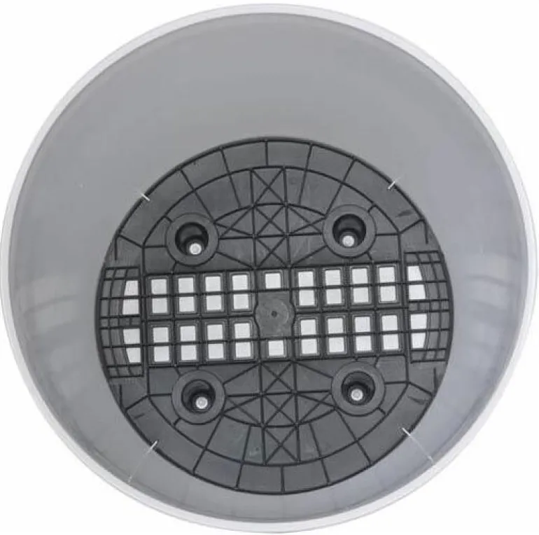 Pot en plastique rond avec réserve d'eau 35 cm Eva (Bleu)
