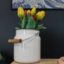 Pot à lait en émail Classic 15 x 20 cm (Crème)