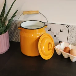 Pot à lait en émail Classic 15 x 20 cm (Jaune)