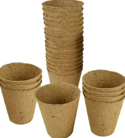 Pots de plantation bio sans tourbe (24 pots - 6 cm - ronds)