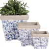 Pots en céramique patiné (Lot de 3)