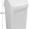Poubelle blanche avec couvercle basculant Delta (10 litres)