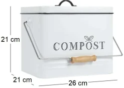 Poubelle de cuisine à compost vintage (10 litres )