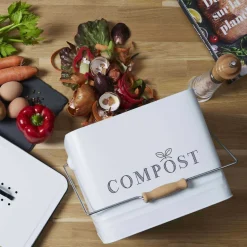 Poubelle de cuisine à compost vintage (10 litres )