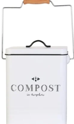 Poubelle de cuisine à compost vintage