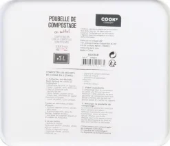 Poubelle de cuisine à compost vintage