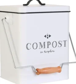 Poubelle de cuisine à compost vintage