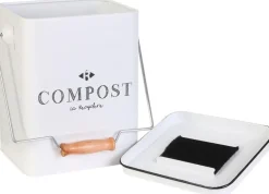 Poubelle de cuisine à compost vintage