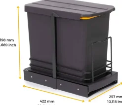 Poubelle de recyclage 2 bacs 12 litres Recycle